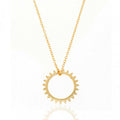 S925 Silver Fashion Simple Clavicle Necklace Necklace Sunlight Ring Pendant Female Necklace